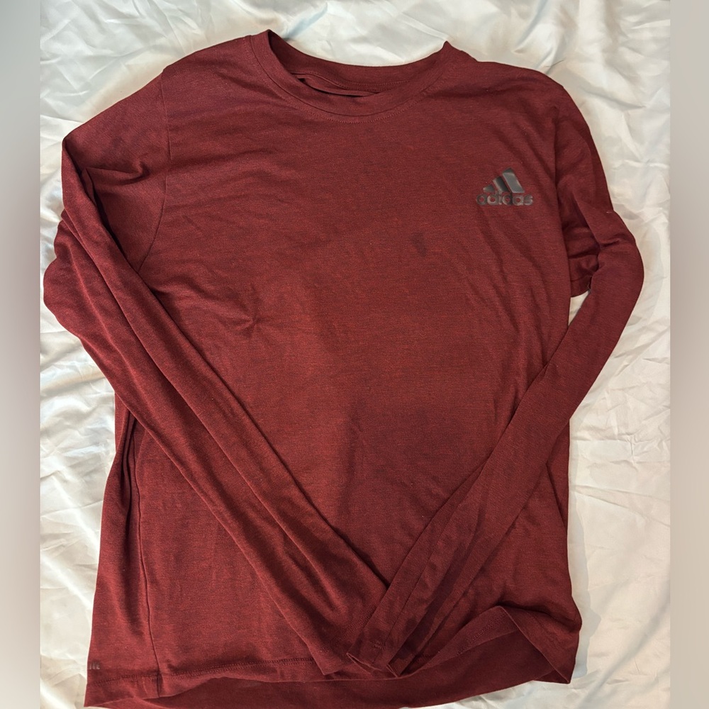 Adidas Men's Red Long Sleeve Shirt